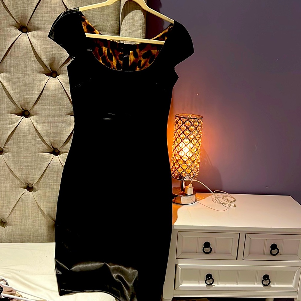 Black tight long length to knee Dolce dress!